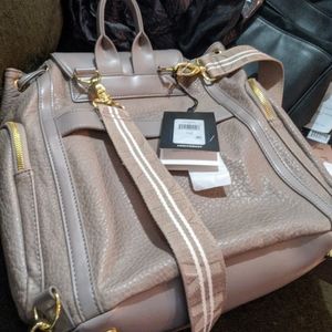 $275 Open box DKNY Women's Rapture Backpack Leather Shoulder Bag Beige